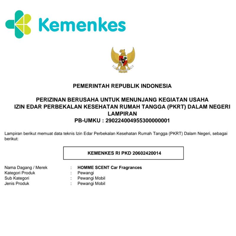 Pengharum Mobil, Parfum Mobil, Aroma terapi mobil, Homme Scent Car 1