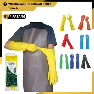 sarung tangan karet panjang 16inch/SARUNG TANGAN KARET HOUSEHOLDyutaka