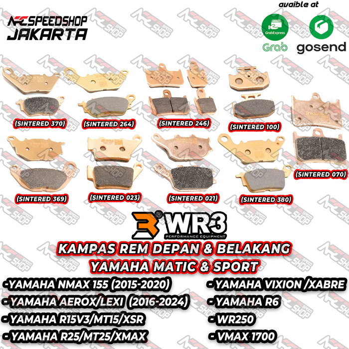 Gambar KAMPAS REM WR3 DEPAN BELAKANG YAMAHA NMAX AEROX LEXI R15 R25 MT25 R6 - 370 dari Arcspeedshop Jakarta Kota Administrasi Jakarta Pusat Tokopedia