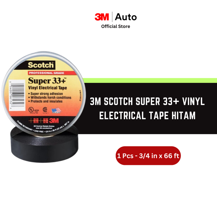 Gambar 3M Scotch Super 33+ Vinyl Electrical Tape Selotip Isolasi Listrik dari 3M Automotive Kab. Bekasi Tokopedia