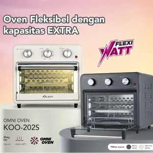 KIRIN Oven Omni 20L KOO-202S FlexiWatt KOO202S KOO 202S KOO 202SR Garansi Resmi