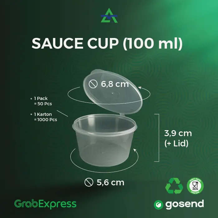 Sauce Cup 100ml - Isi 50pcs - Merk Wingoh 0