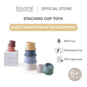 BLOOME Baby Stacking Cups Toy | Mainan Susun Silikon Montessori