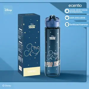 ecentio Disney botol minum 1000ml Portable Water Tumbler Botol 1 Liter
