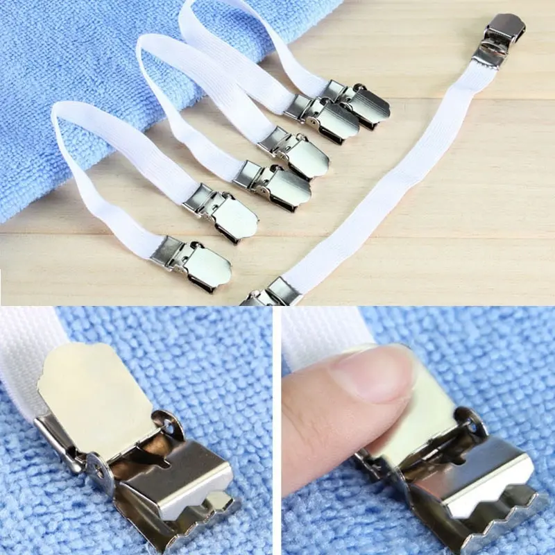PENJEPIT Clip Sprei Kasur Elastic Band Holder 4 PCS WHITE 1