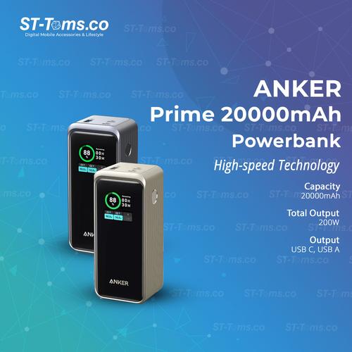 Promo Anker Prime 20000mAh Power Bank 200W Fast Charging Smart