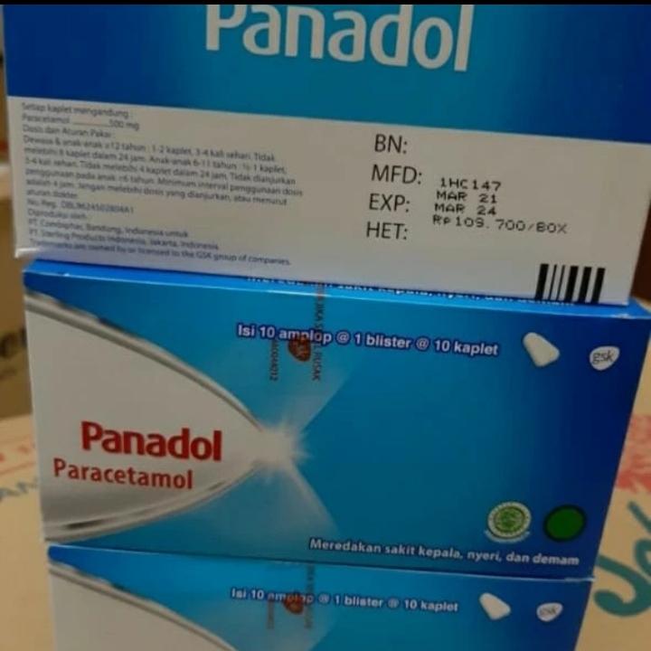 1box 10strip panadol biru