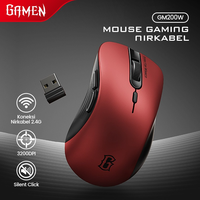 Gambar MOUSE GAMING GAMEN GM200W WIRELESS 3200DPI SILENT CLICK dari btgcom Kota Denpasar 3 Tokopedia