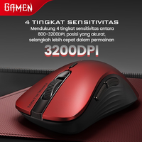 Gambar MOUSE GAMING GAMEN GM200W WIRELESS 3200DPI SILENT CLICK dari btgcom Kota Denpasar 4 Tokopedia