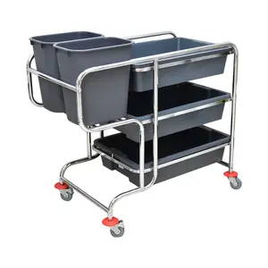 Large dish Collector Krisbow 110x58x104 Cm Troli Kebersihan