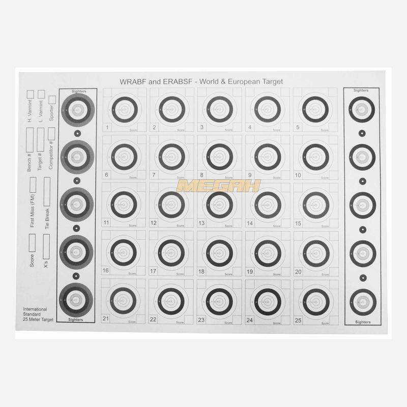 TARGET BENCHREST WRABF 25M NON LOGO (INTERNATIONAL STANDARD) - Shop ...