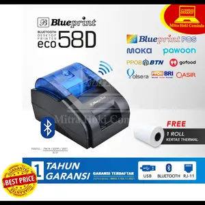 PRINTER BLUETOOTH PRINTER KASIR USB BT RJ11 BLUEPRINT BP-ECO58D