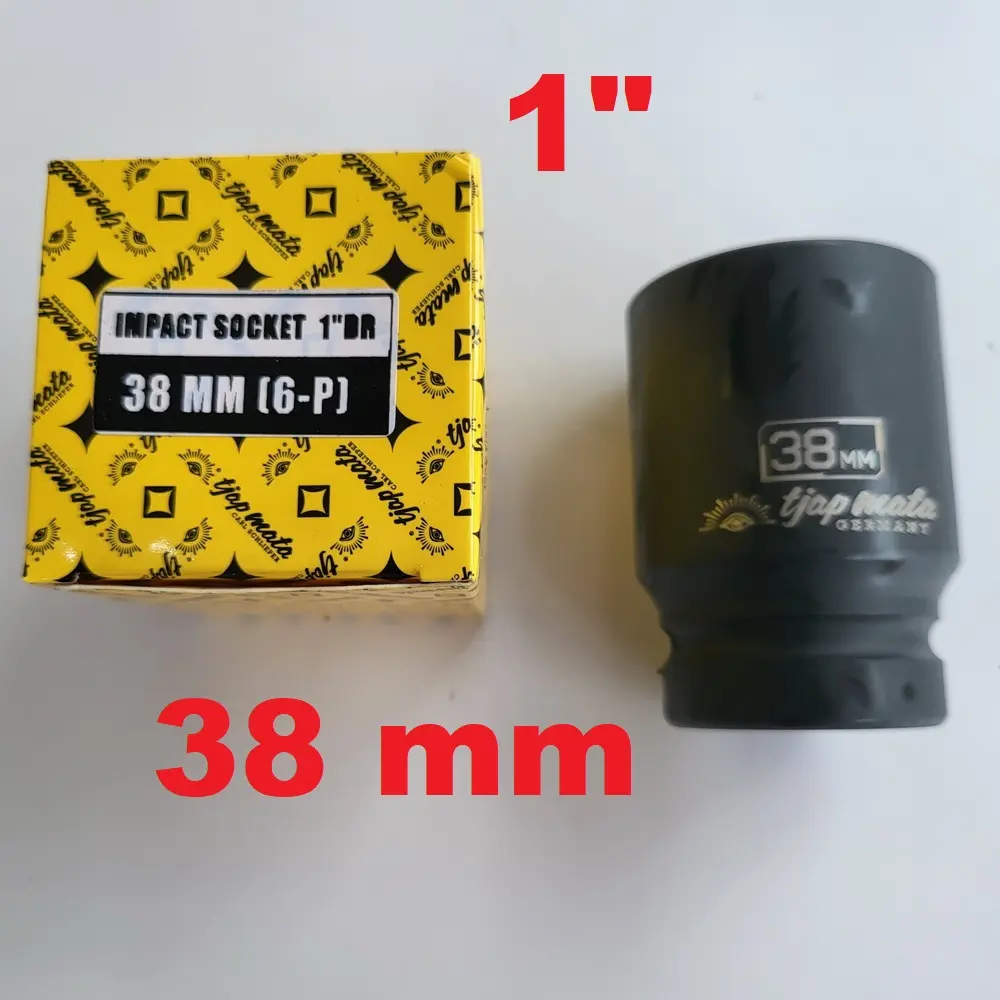 Deep Impact Socket SOCK 1” DR 38 MM 6 PT TJAP CAP MATA CR V 1 INCH