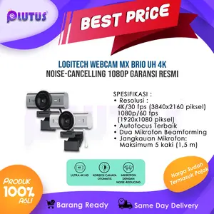 Logitech Webcam MX Brio UHD 4K Noise-Cancelling 1080p Garansi Resmi