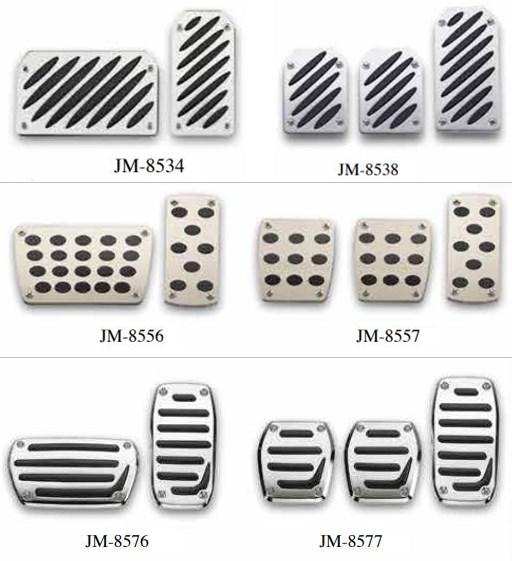 Cover Pedal Gas Rem Mobil Matic Manual Metal Universal Bintik Garis JM-8534 Jm-8538 JM-8556 JM-8557 JM-8576 JM-8577 - Bintik AT