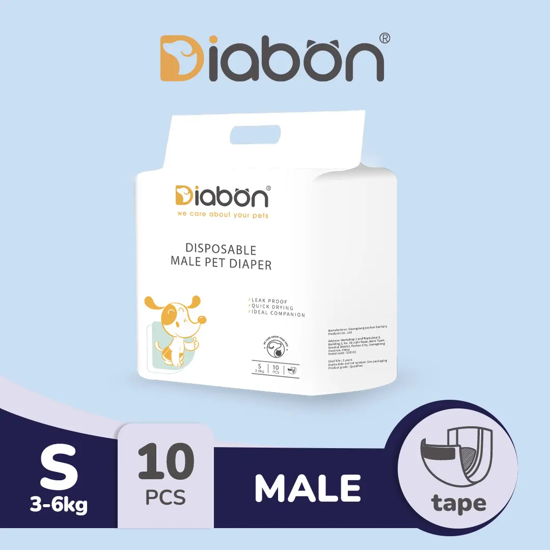 Diabon Pampers Anjing Jantan Size S (3-6Kg). Pet Diapers