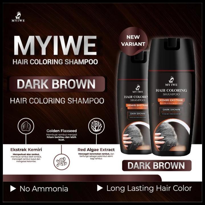 Shampo Myiwe Drak brown Rambut Beruban | Sampo Penghitam Uban 1
