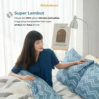 Gambar Kintakun D'LUXE Bedcover satu set Rumbai Tinggi 25cm 160 / 180 Multivarian Seprei Seprai Kamar Lucu Sarung Bantal Guling Kain Karet Murah [KAMAR RUMAHKU] - Zahara, 160 x 200 dari Kamar Rumahku Kota Bandung 5 Tokopedia