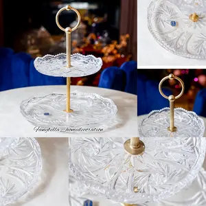 Gelas kaca Set Mewah Kristal Lebaran Dekorasi Rumah