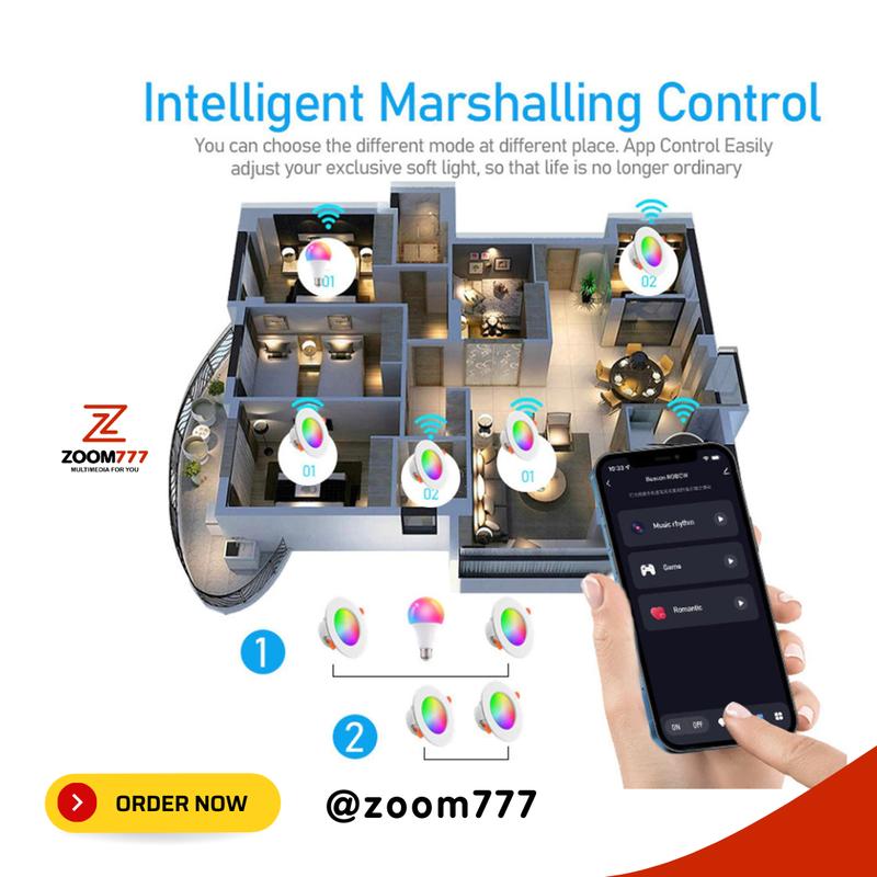 TERMURAH TaffLED Lampu Downlight LED Smart Bulb Bluetooth Tuya 10W RGB 2