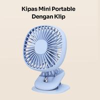 Gambar ROBOT RT-BF10B Mini Fan Kipas Angin Portable Klip Jepit 2000mAh 3Speed - BLUE dari QUEEN id Official Kab. Tangerang 2 Tokopedia