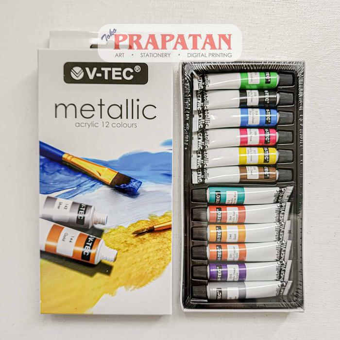Gambar Cat Akrilik Set V-TEC Neon Metallic Pastel 12x6ml | V-TEC Acrylic Set - NEON NA-612 dari Toko Prapatan_NEW Kota Administrasi Jakarta Timur 3 Tokopedia