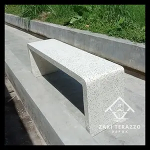 Bangku Taman Terazzo Letter U