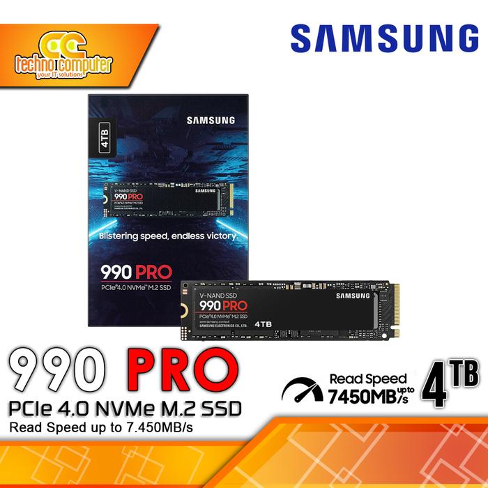 Gambar SSD SAMSUNG 990 Pro M.2 NVMe 2280 PCIe Gen4 x4 - 4TB dari Techno Computer Bali Kota Denpasar Tokopedia