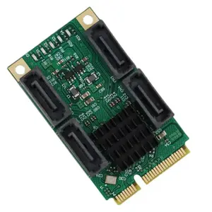Msata pcie 4x to 4 ports sata 3.1 6 Gbps hardisk adapter card