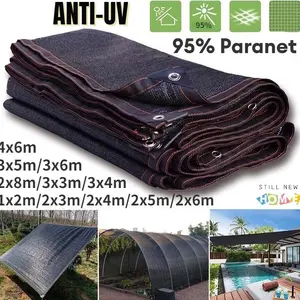 95% Paranet Hitam Jaring Paranet Pelindung Sinar Matahari SunShade Net