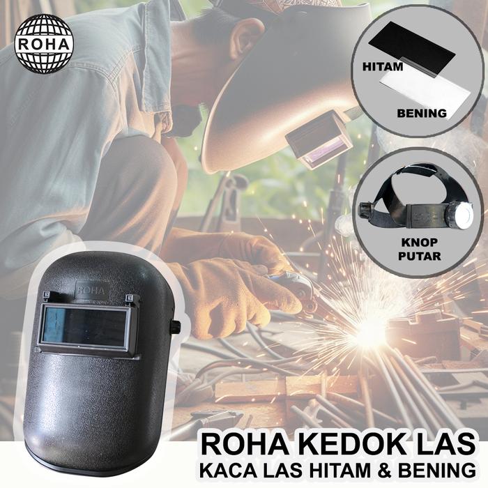 Gambar Topeng Kedok Las Model Putar ROHA / Welding Helmet Adjustable dari Toko Perkakasku Os Kota Administrasi Jakarta Pusat Tokopedia