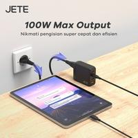 Gambar JETE E7 Charger Hp 100Watt Fast Charger JETE E7 4 Port Power Delivery dari JETE Indonesia Mall Kota Makassar 1 Tokopedia