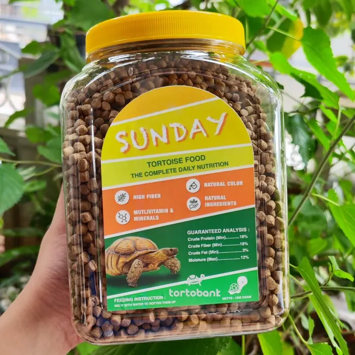 1 KG SUNDAY TORTOISE FOOD 1KG PELET KURA DARAT MAKANAN KURA SULCATA
