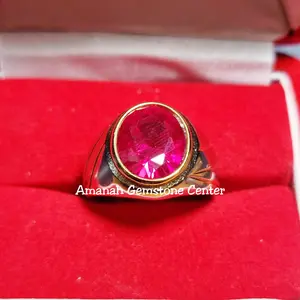 Cincin Batu Red Ruby Top Quality Super Mewah