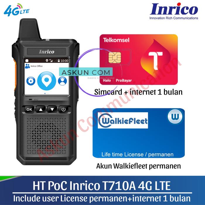 Ht Poc Repro Jual HT PoC Inrico T710A 4G LTE + Walkiefleet permanen + internet 1 ...