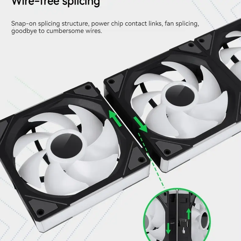 Interstellar V2 ARGB FAN 12cm Cableless (Mirip LianLi SL-INFINITY) 3