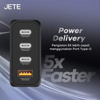 Gambar JETE E7 Charger Hp 100Watt Fast Charger JETE E7 4 Port Power Delivery dari JETE Indonesia Mall Kota Makassar 3 Tokopedia