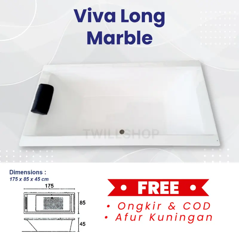 BATHTUB KAMAR MANDI VIVA MARBLE PROMO FREE Ongkir JADETABEK 0
