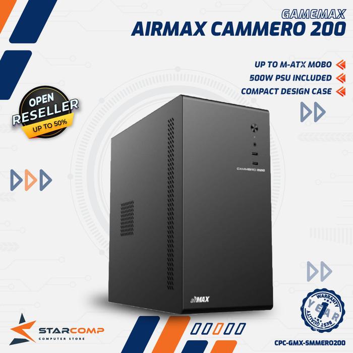 Gambar GAMEMAX AIRMAX CAMMERO 200 M-Atx include PSU 500W CASING PC Komputer Micro ATX dari Starcomp Purwokerto Kab. Banyumas Tokopedia