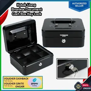 Celengan Brankas Money Box Kotak Penyimpanan Uang Mini Kunci Manual