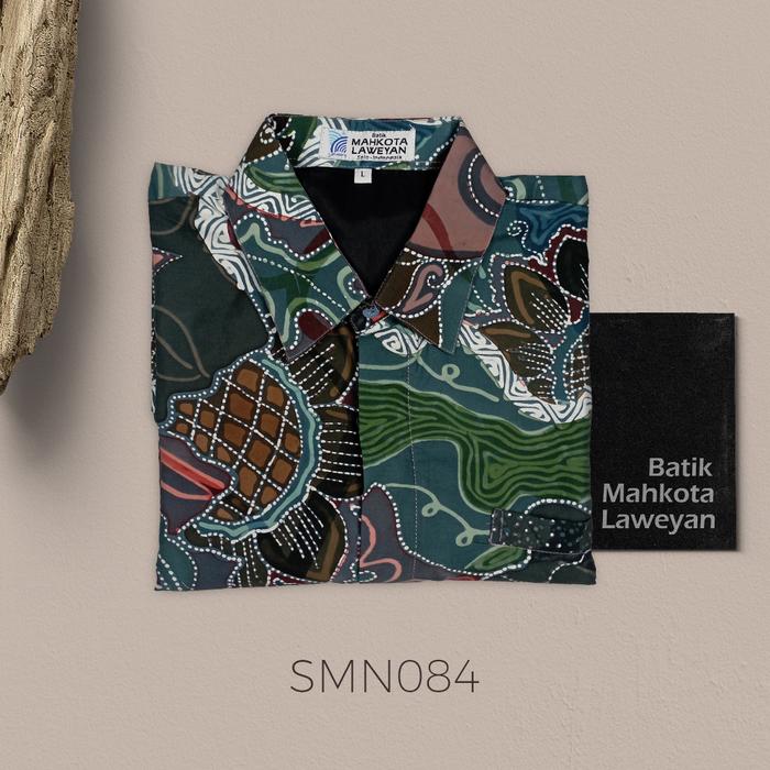 Gambar Kemeja Batik Tulis Mahkota Laweyan Pendek Super Maestro Uk. L SMN084 dari Batik Mahkota Laweyan Kota Surakarta Tokopedia
