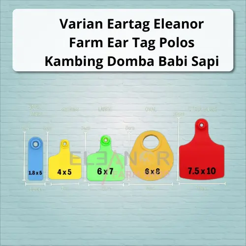 Variasi Eartag Eleanor Farm Kambing Domba Babi Sapi Eartag Polos