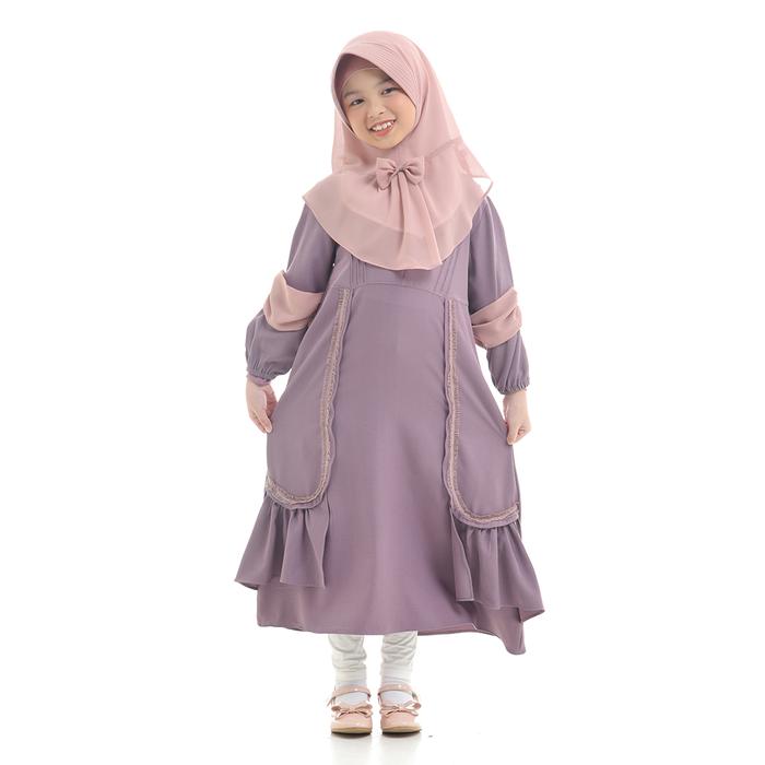 Gambar Rabbani  - Setelan Gamis Dress Anak Princess Eria Exclusive - 92H Dark Purple, 3-4 tahun dari Rabbani ID_NEW Kota Bandung 5 Tokopedia
