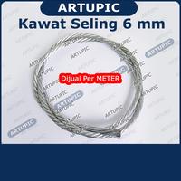 Gambar Kawat Seling 6 mm Kawat Selling Sling Baja Galvanise Wire Rope 6mm dari Artupic Peralatan Peternakan Kota Tangerang Selatan 5 Tokopedia