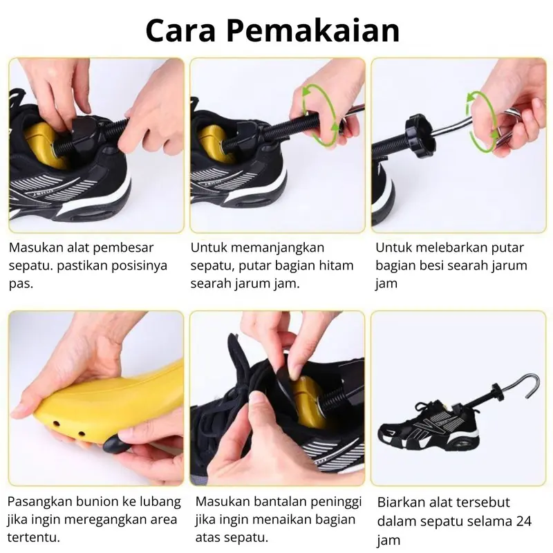 Wooden Shoe Stretcher Expander Alat Perenggang Pembesar Ukuran Sepatu 3