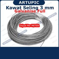 Gambar Kawat Seling 3 mm Kawat Selling Sling Baja Galvanise Wire Rope 3mm dari Artupic Peralatan Peternakan Kota Tangerang Selatan 1 Tokopedia