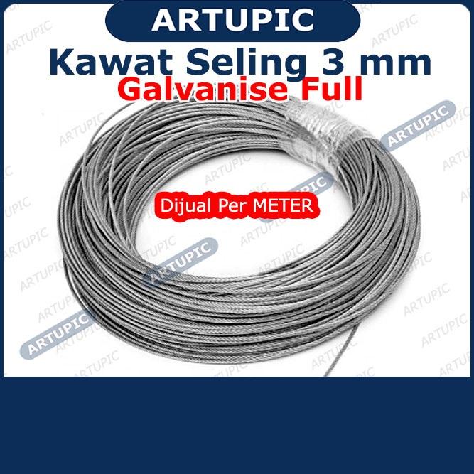 Gambar Kawat Seling 3 mm Kawat Selling Sling Baja Galvanise Wire Rope 3mm dari Artupic Peralatan Peternakan Kota Tangerang Selatan Tokopedia