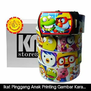 Ikat pinggang /Sabuk/Gesper anak TK/SD. Gambar Karakter Pororo.