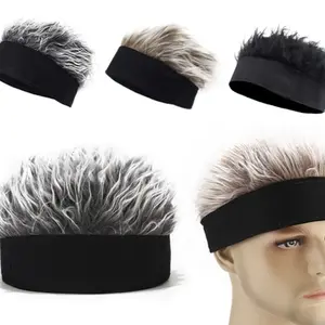 Topi Wig Model Rambut Pendek Pria Wanita Gaya Retro Hip-Hop Topi Wig