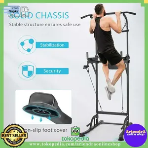 Alat Home Gym  Fitness Station Pull Up Bar Body Building Rig